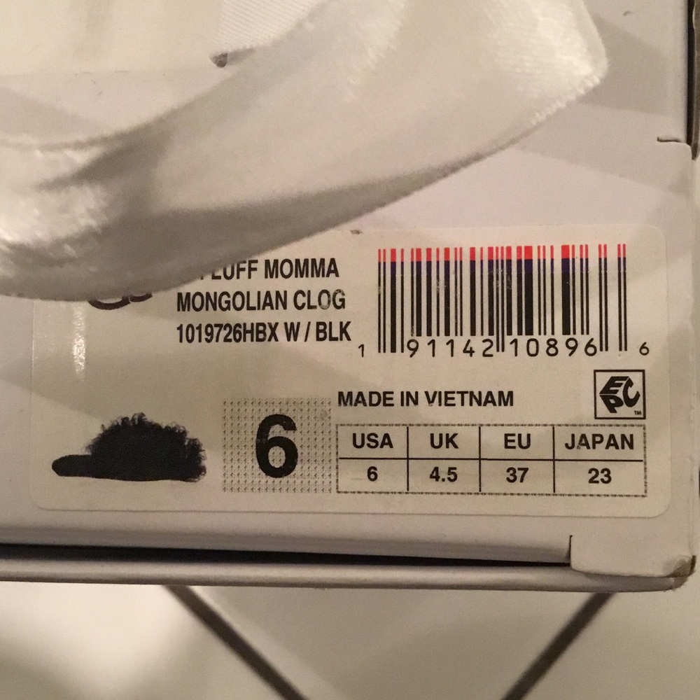 UGG Black Mongolian clog